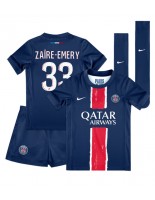 Paris Saint-Germain Warren Zaire-Emery #33 Hjemmedraktsett Barn 2024-25 Korte ermer (+ bukser)